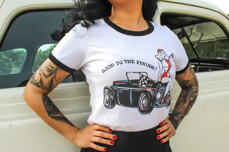 Good to the Finish Ringer Tee Ladies Tee