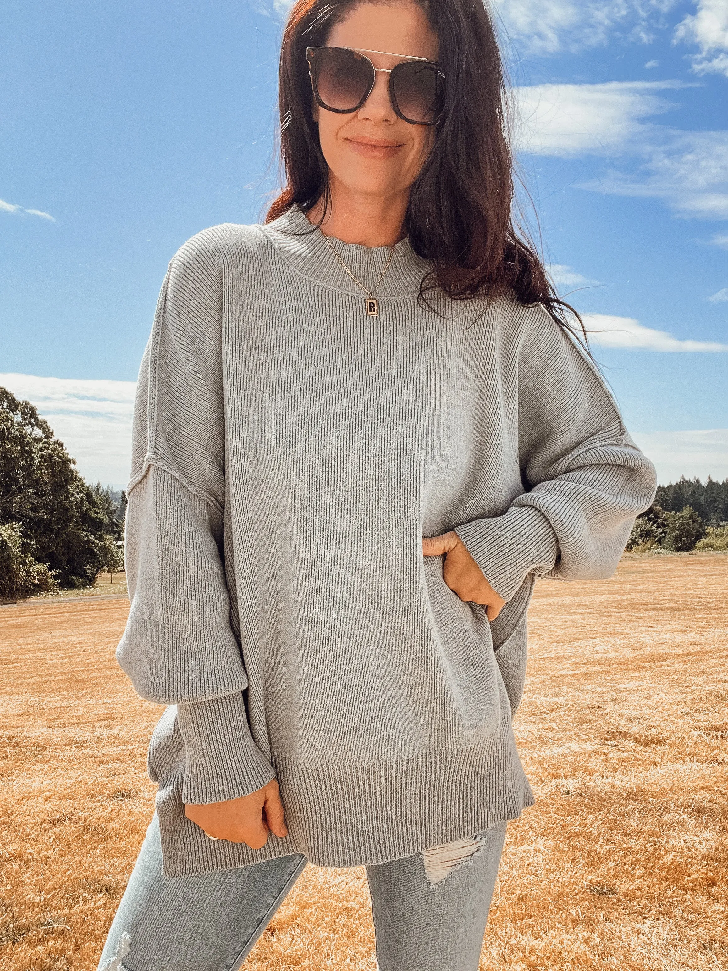 Grey Oversized Sweater