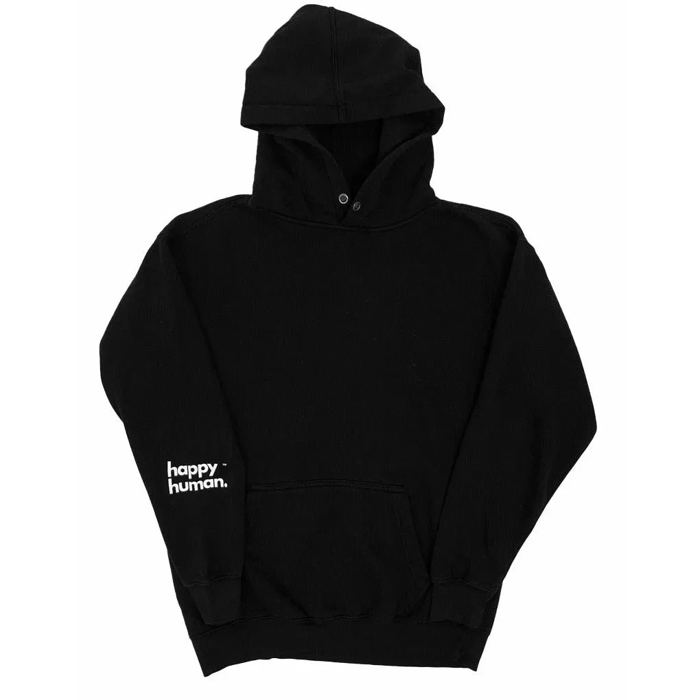 Happy Human Hoodie | Black | Adult
