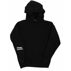 Happy Human Hoodie | Black | Adult
