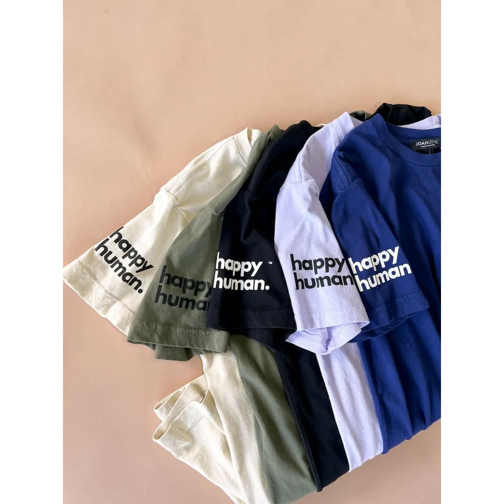 Happy Human Oversized Tee | Lilac | Adult