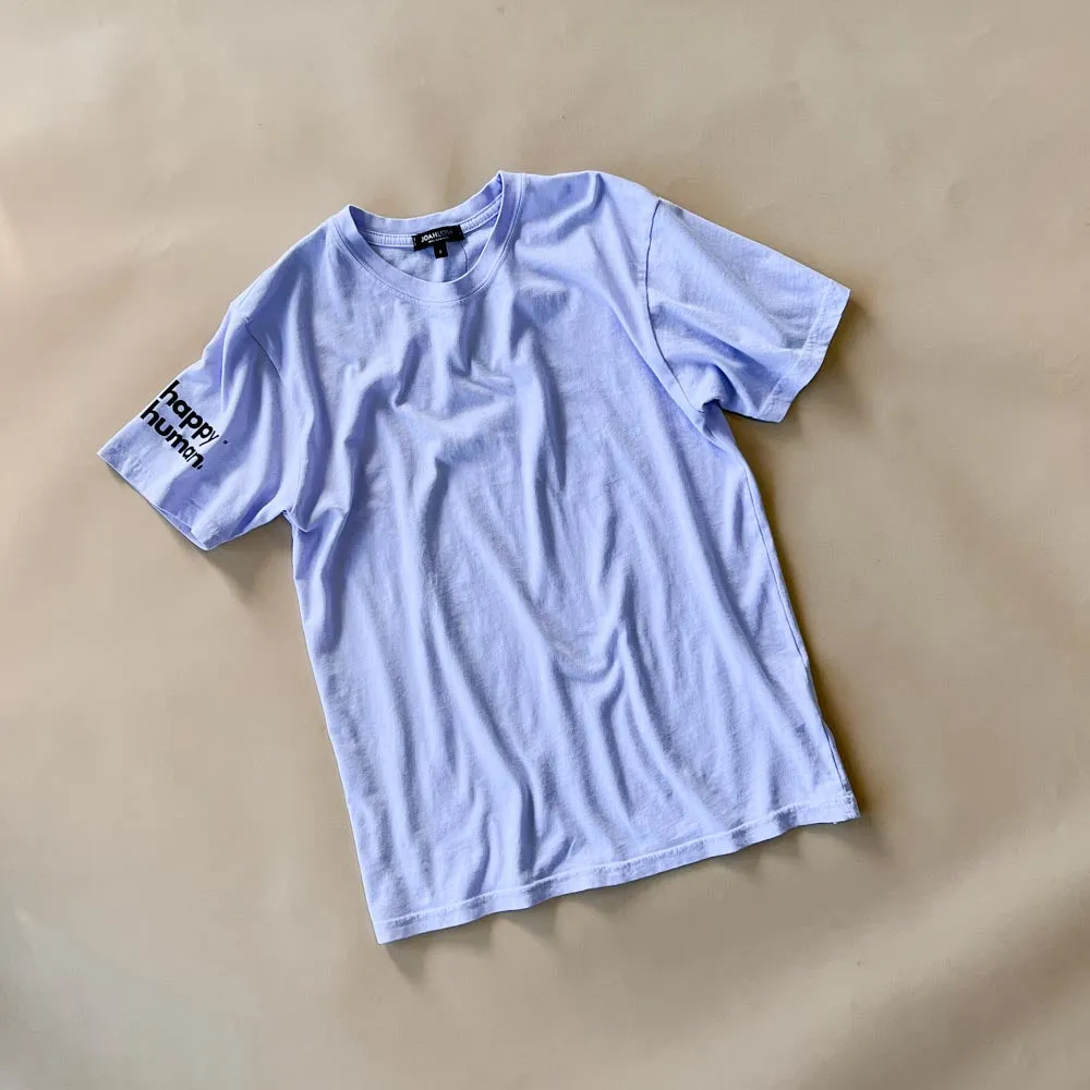 Happy Human Oversized Tee | Lilac | Adult