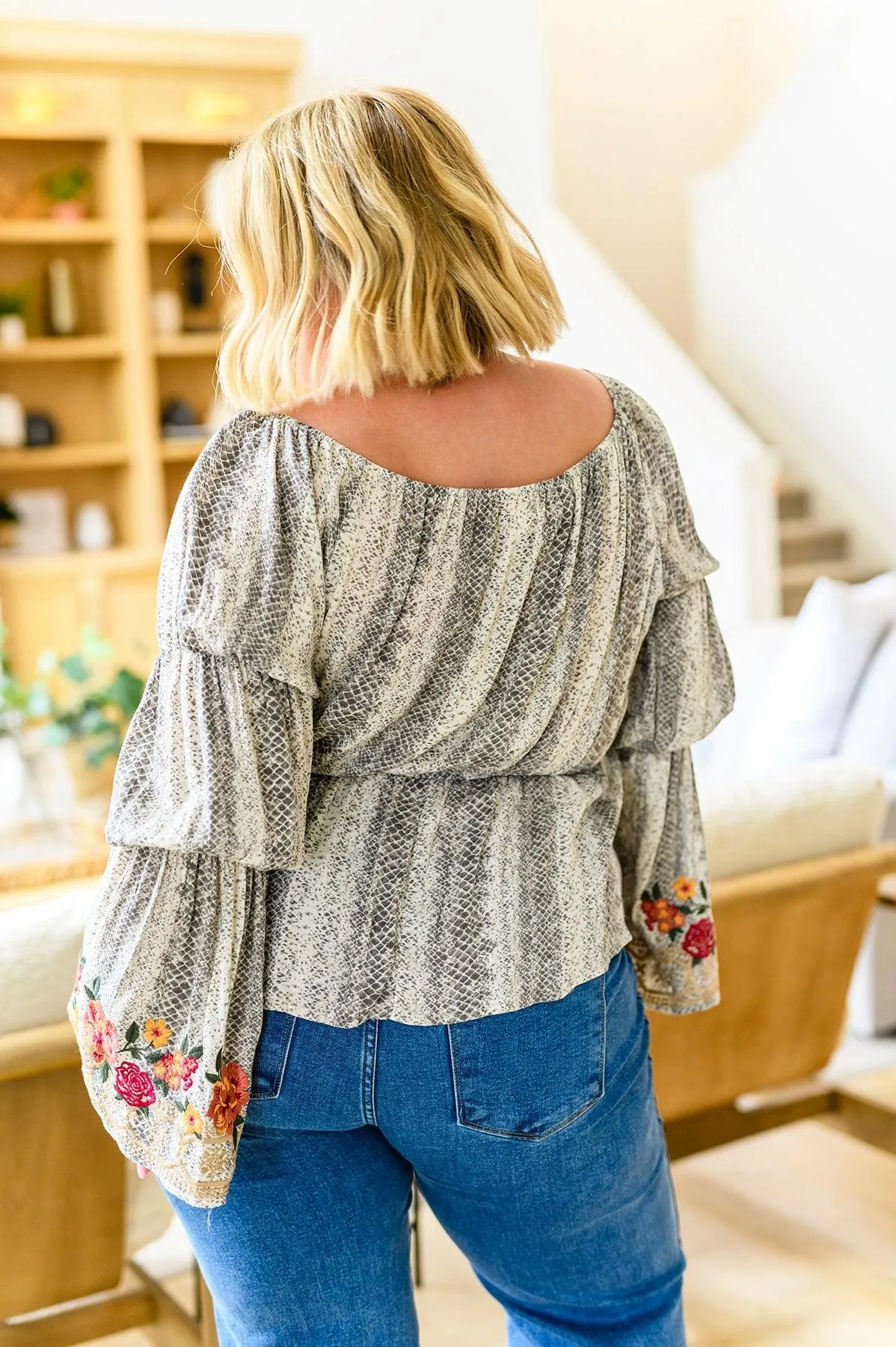 Hazel Blues® |  Don't Tempt Me Embroidered Blouse
