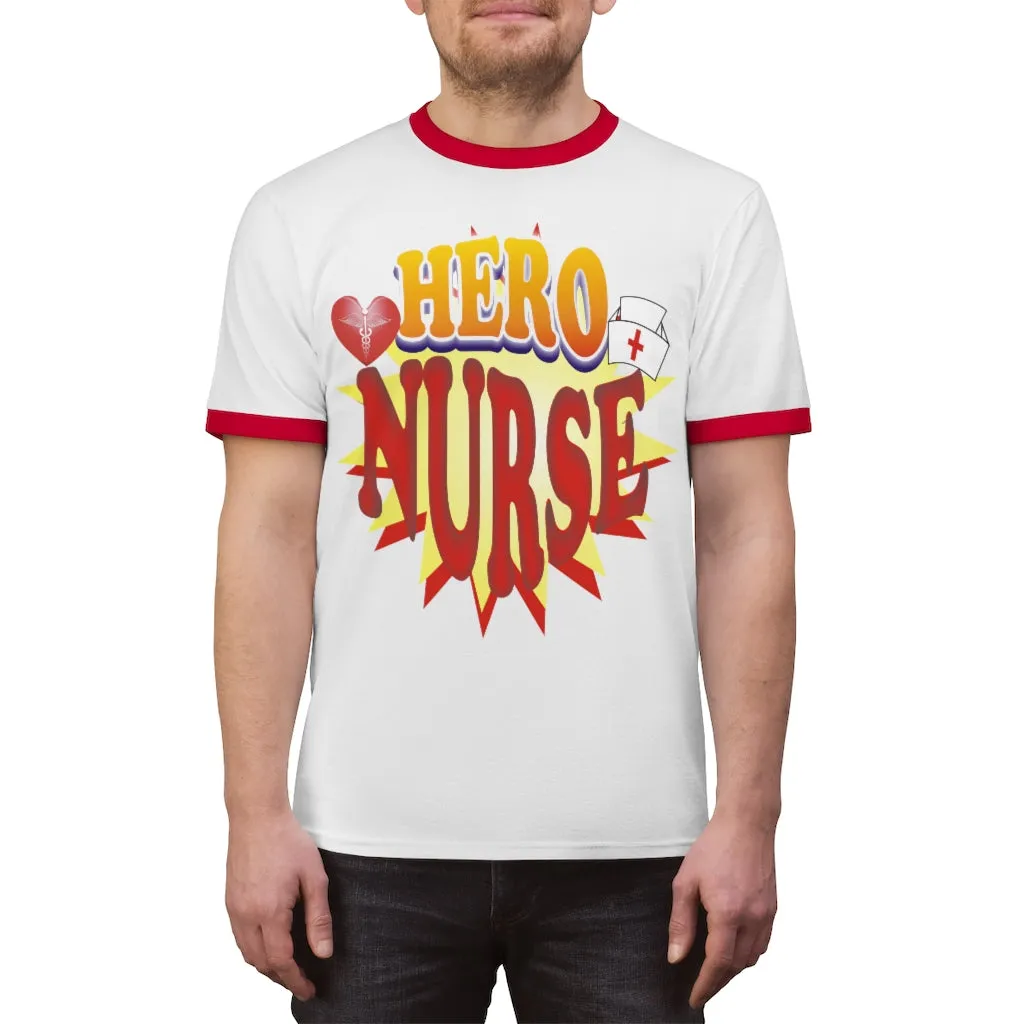 Hero Nurse Unisex Ringer Tee - T-shirt