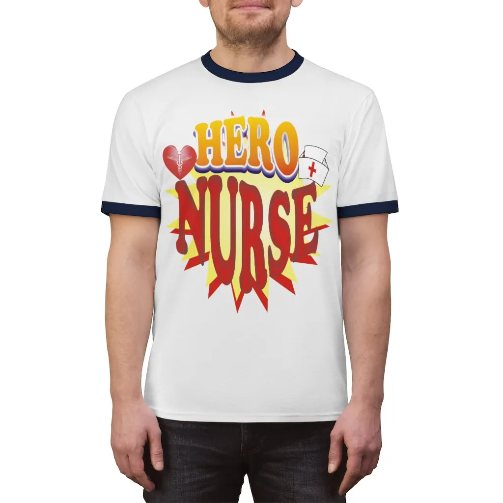 Hero Nurse Unisex Ringer Tee - T-shirt