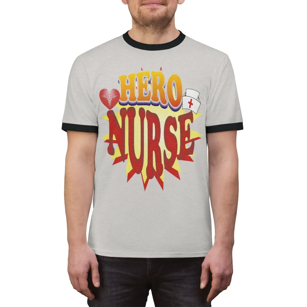 Hero Nurse Unisex Ringer Tee - T-shirt