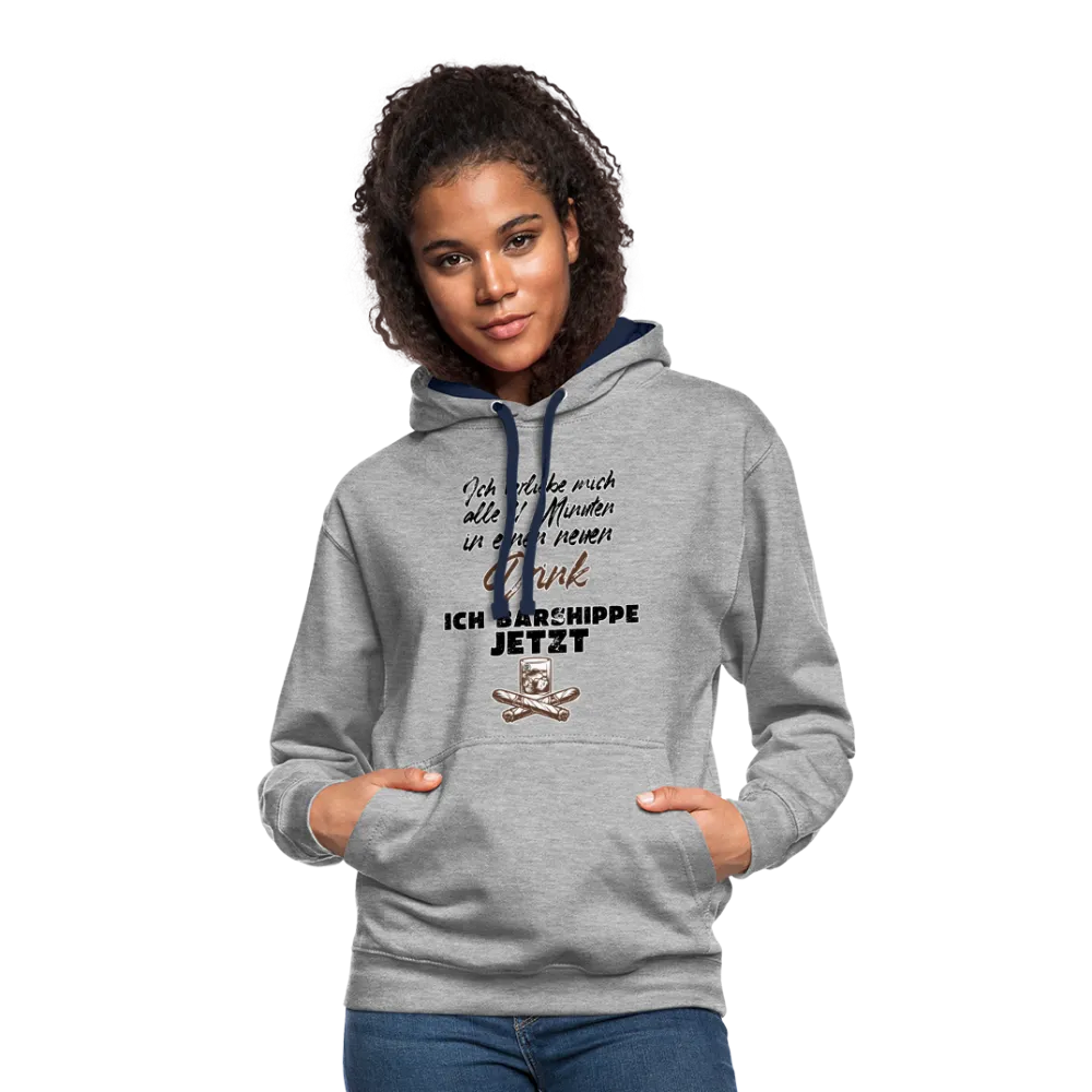 Ich verliebe mich alle 11 Minuten in einen neuen Drink - Kontrast-Hoodie