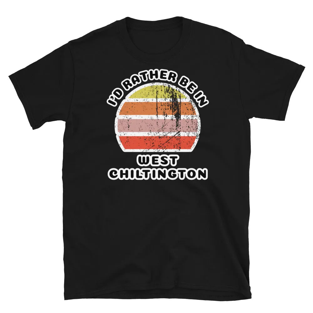 I'd Rather Be In West Chiltington T-Shirt | Vintage Sunset
