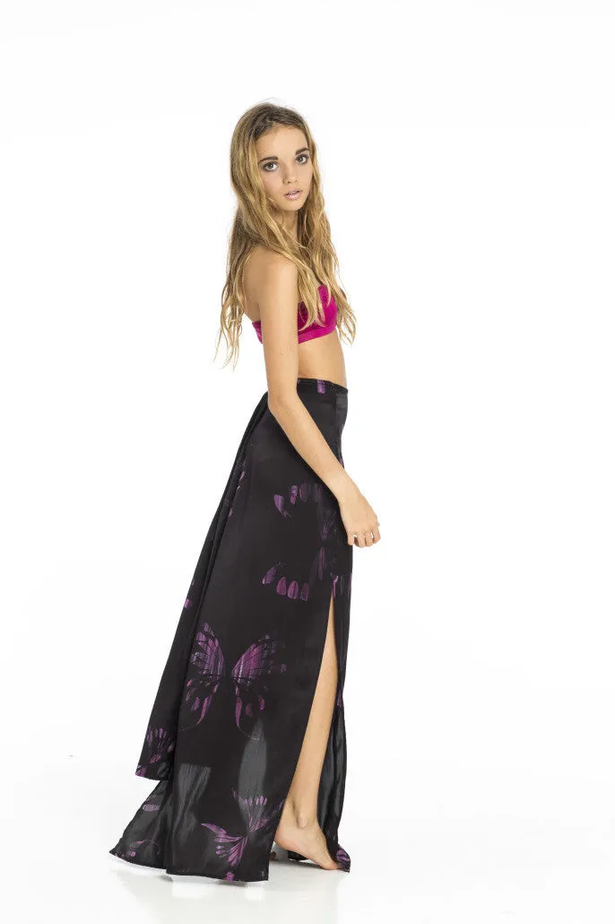 Indah High Waisted Maxi Skirt | Poppy Print