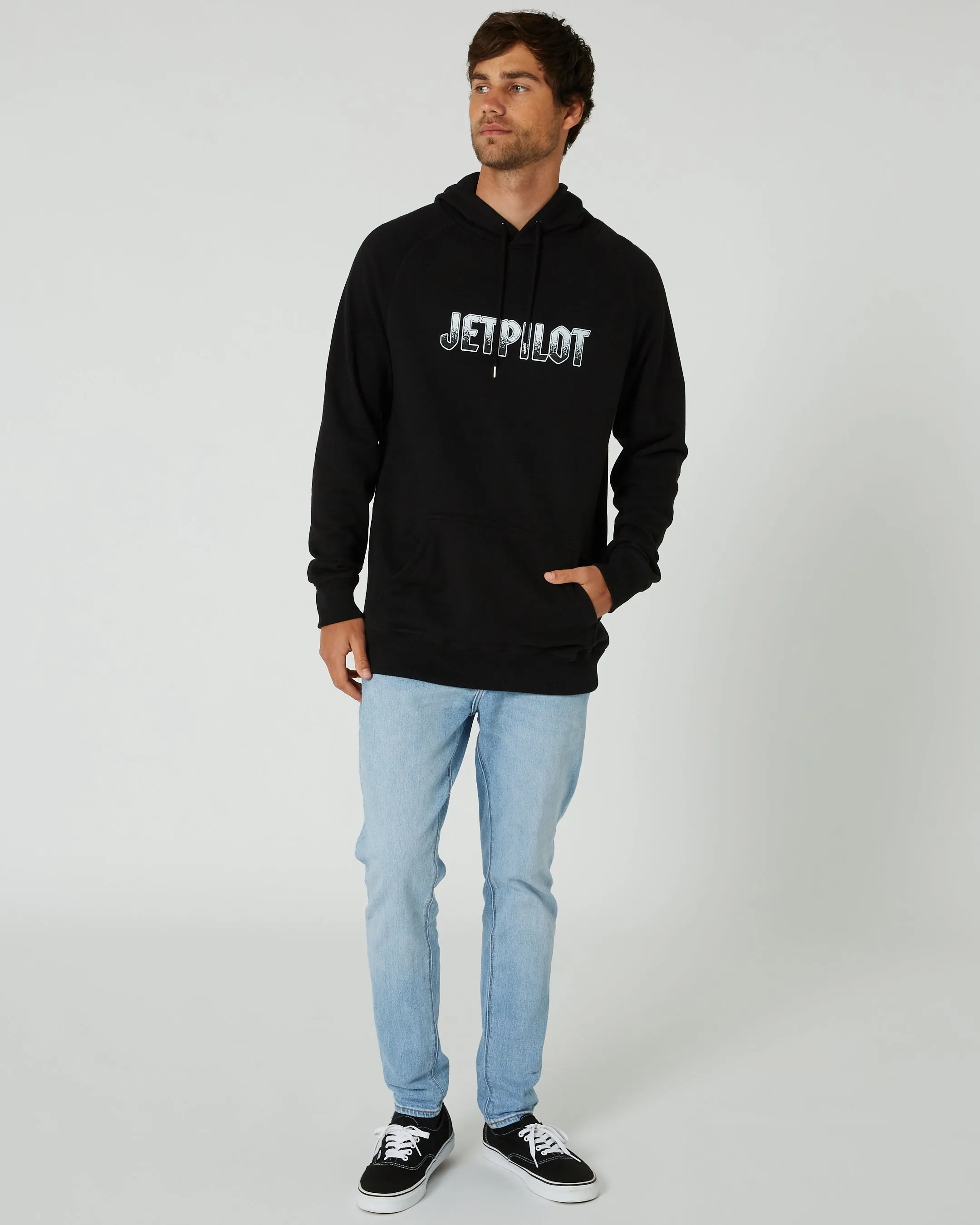 Jetpilot Shark Flash Mens Pullover Hoodie - Black