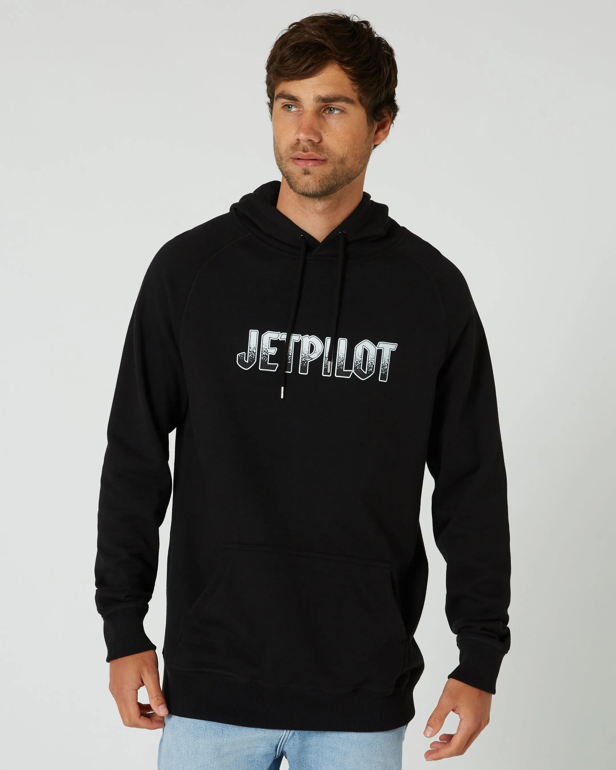 Jetpilot Shark Flash Mens Pullover Hoodie - Black