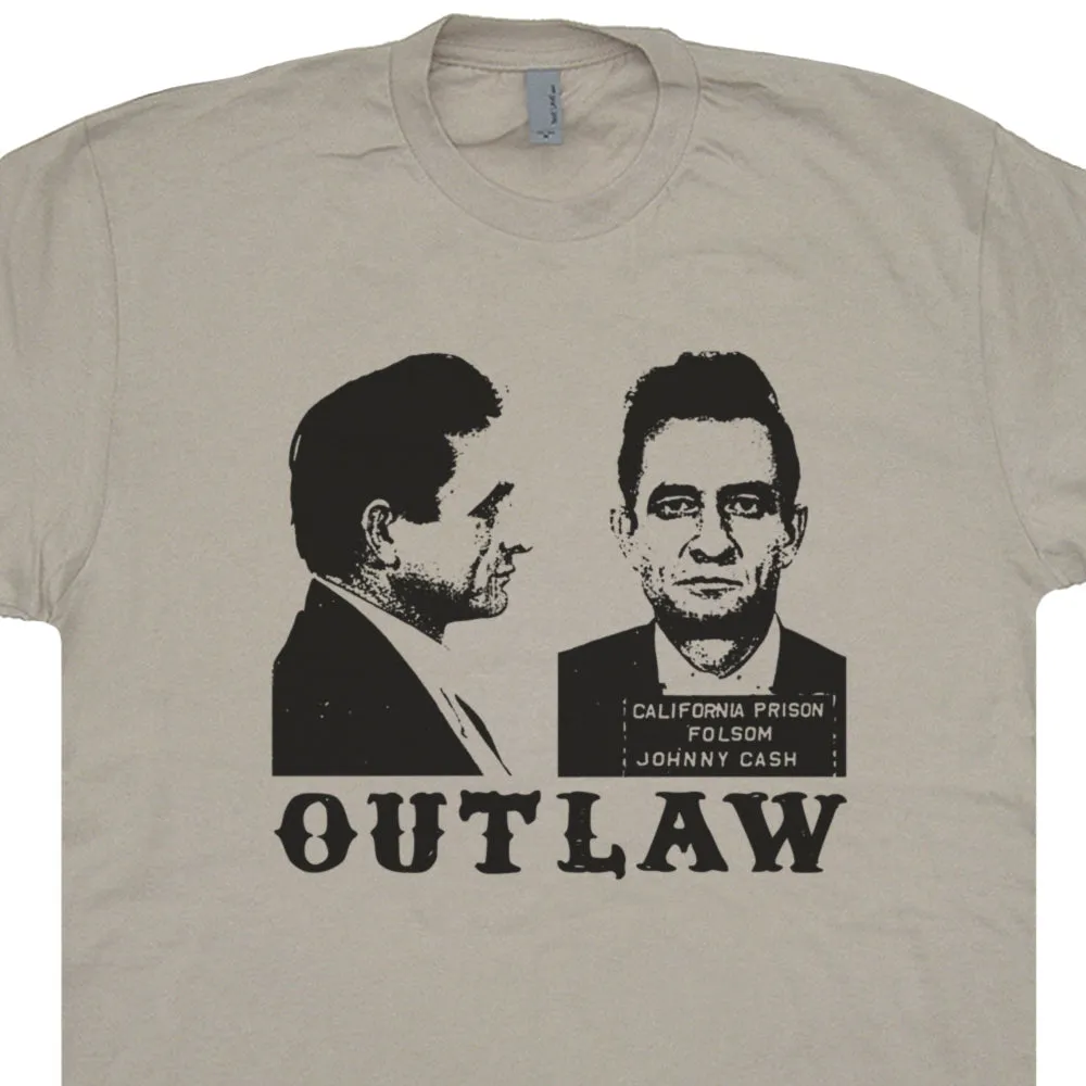 Johnny Cash Shirts Johnny Cash Mugshot T Shirt Outlaw Country Music TShirts Folsom Prison