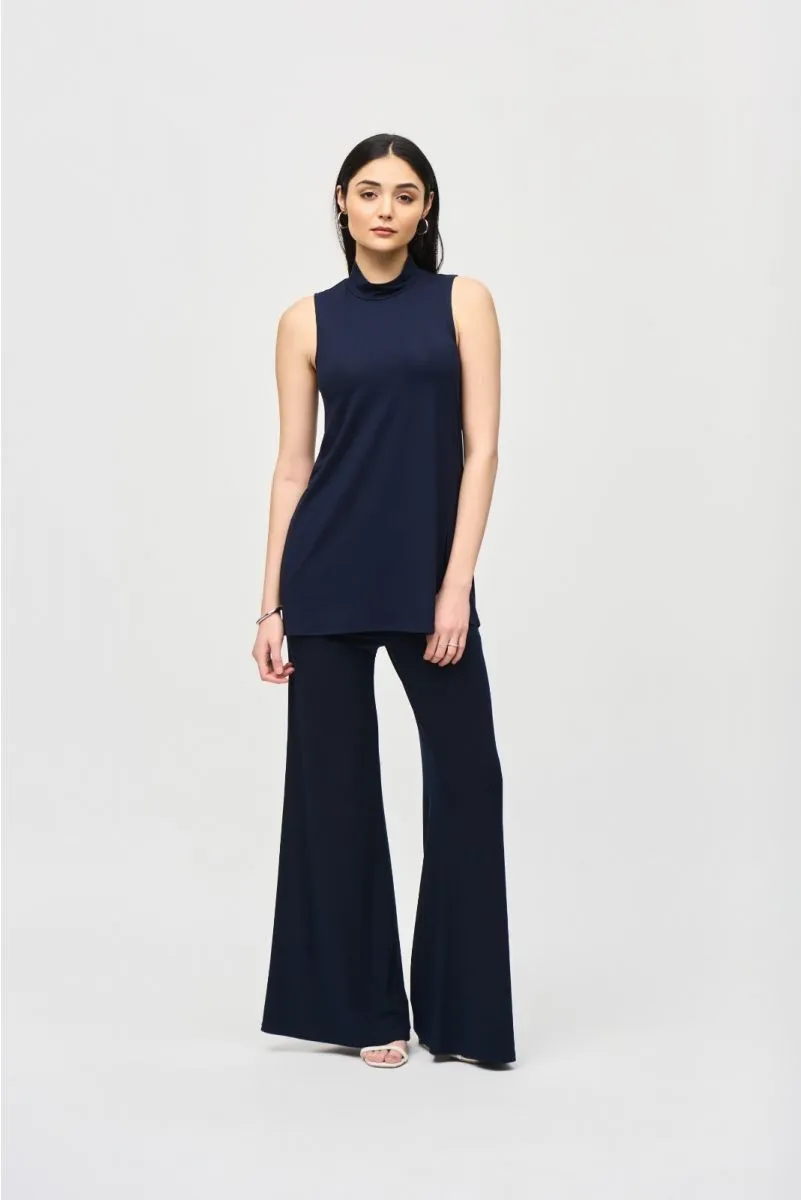 Joseph Ribkoff Mock Neck Sleeveless Side Slit Tunic Top 242182