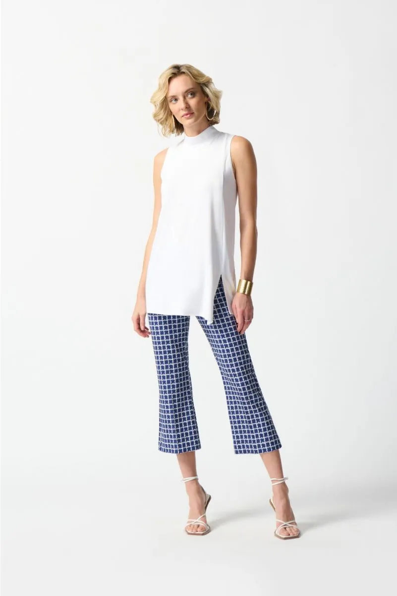 Joseph Ribkoff Mock Neck Sleeveless Side Slit Tunic Top 242182