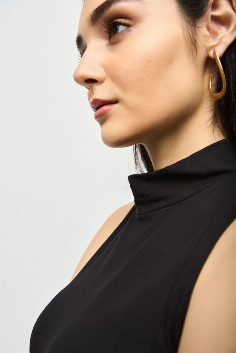 Joseph Ribkoff Mock Neck Sleeveless Side Slit Tunic Top 242182
