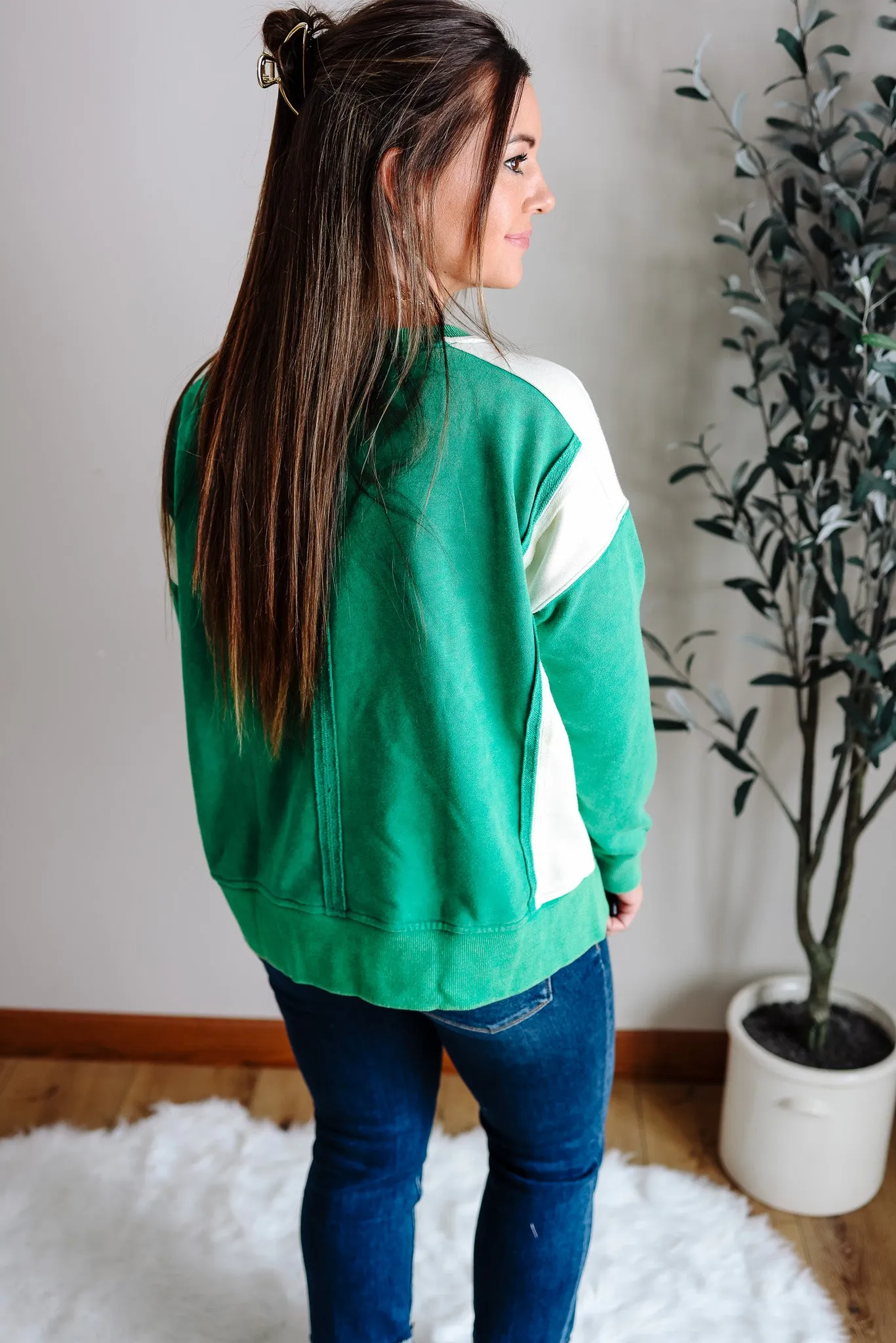 Jovie French Terry Sweatshirt - Kelly Green