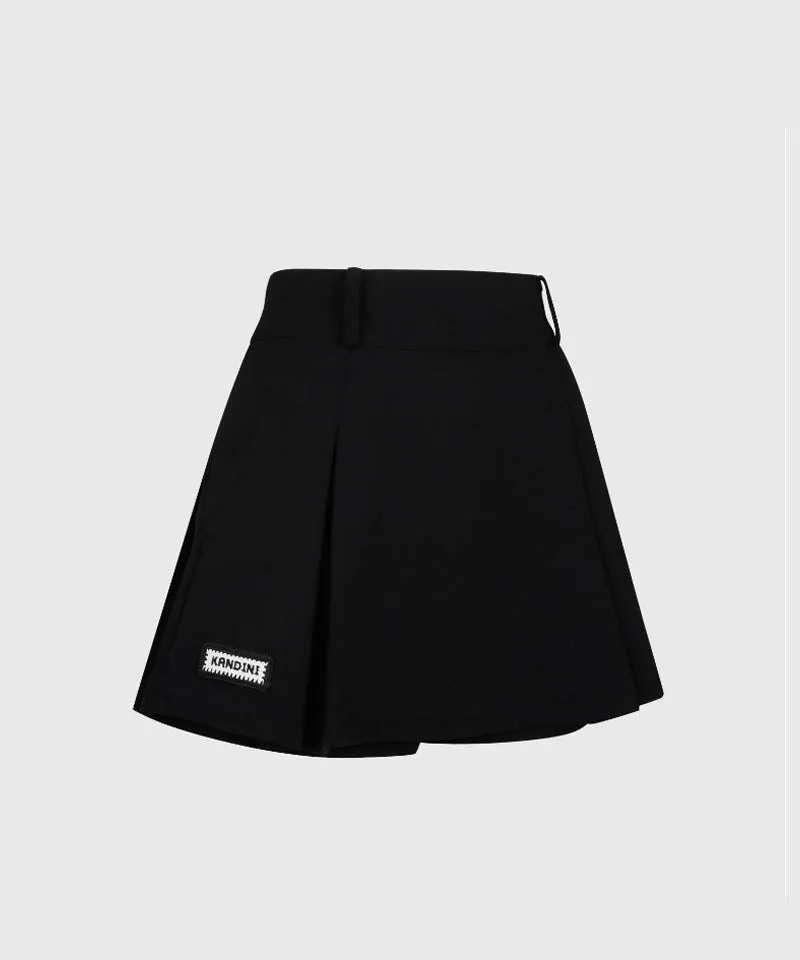 KANDINI Dual Pleat Skirt - Black