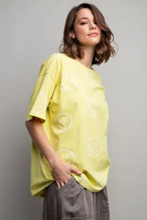 Lemon All Smiles Washed Tee