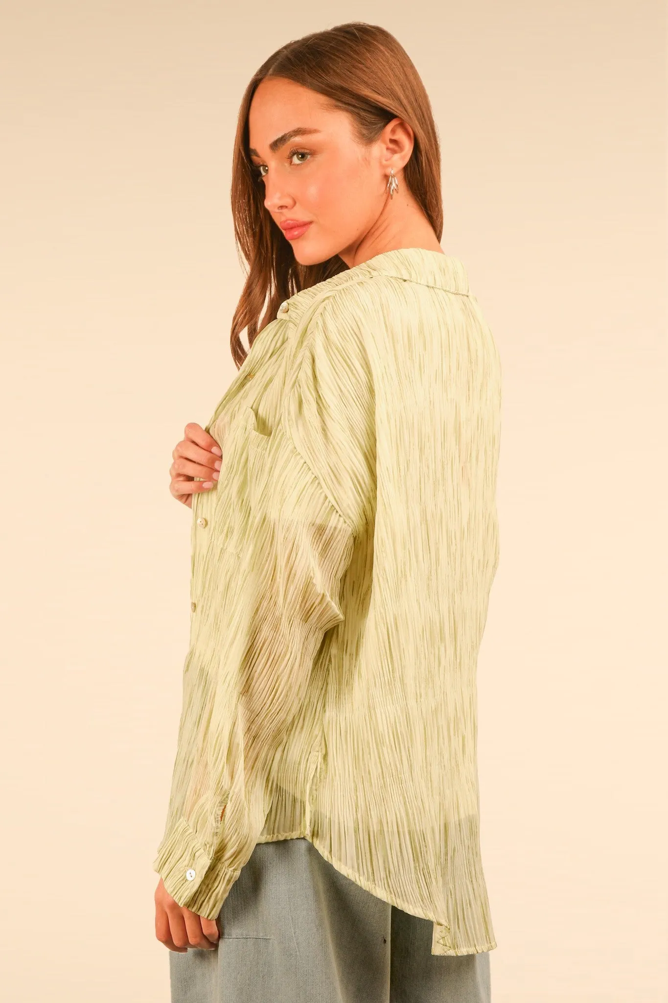 little bit of lime collared shirt