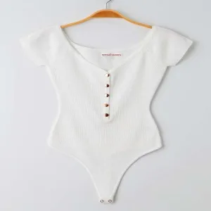 Lola Ribbed Cap Sleeve Bodysuit