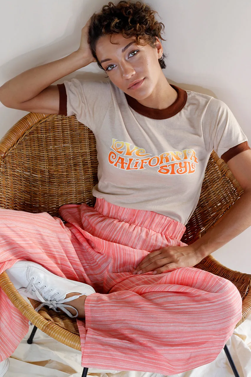 Love California Style Ringer Tee
