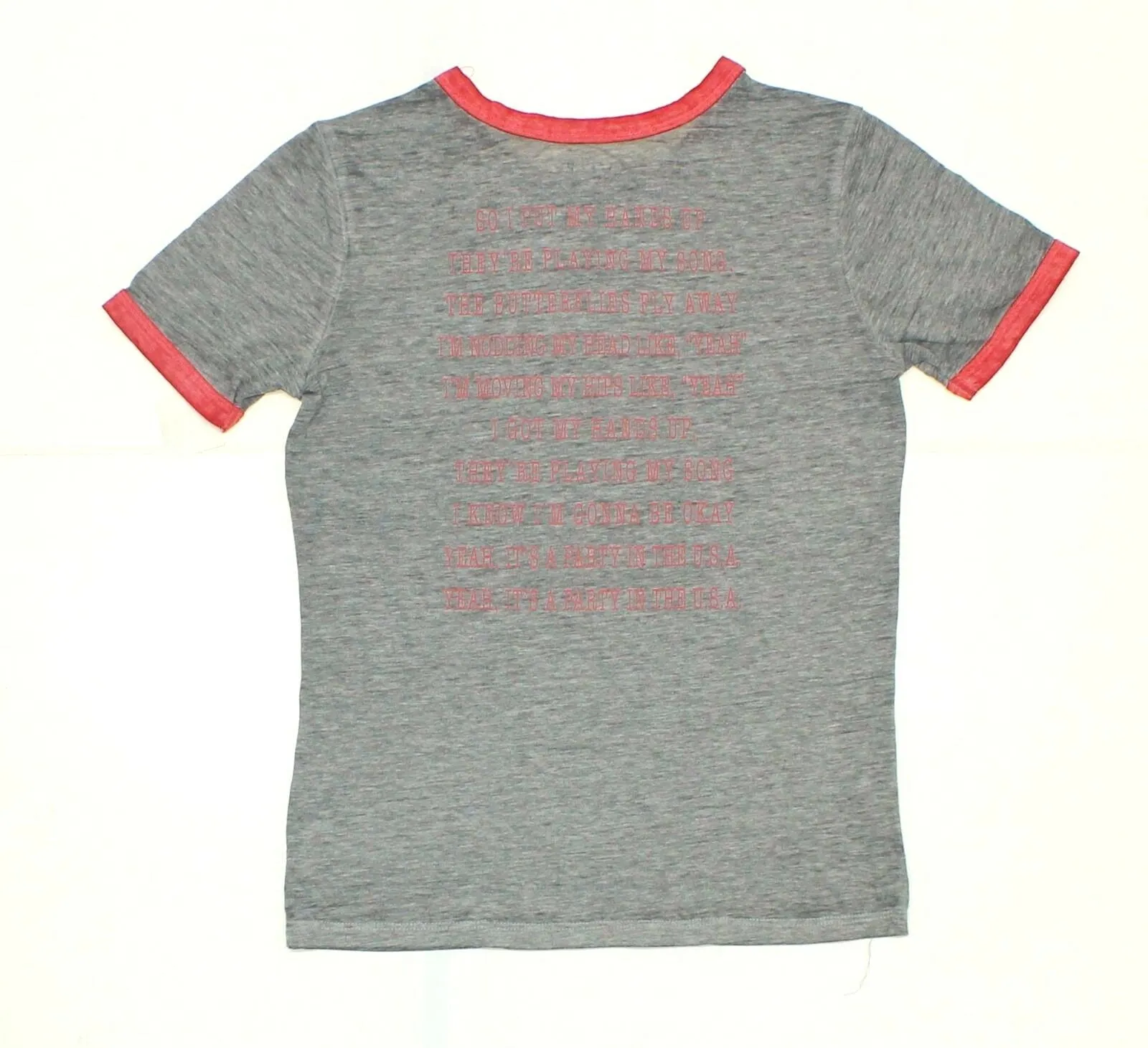 Lyric Culture Women's Party In The USA Short Sleeve Ringer Graphic T-Shirt