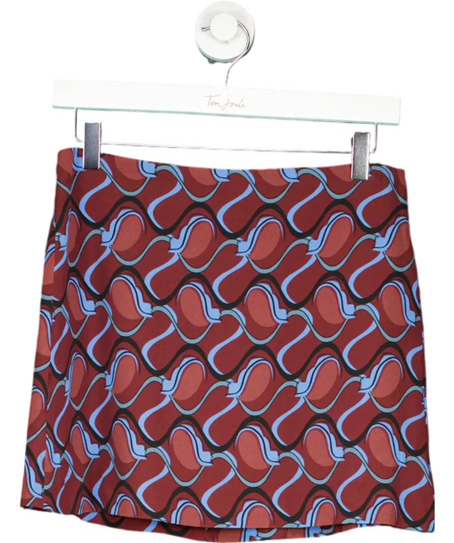 MANGO Multicoloured Printed Mini Skirt UK S