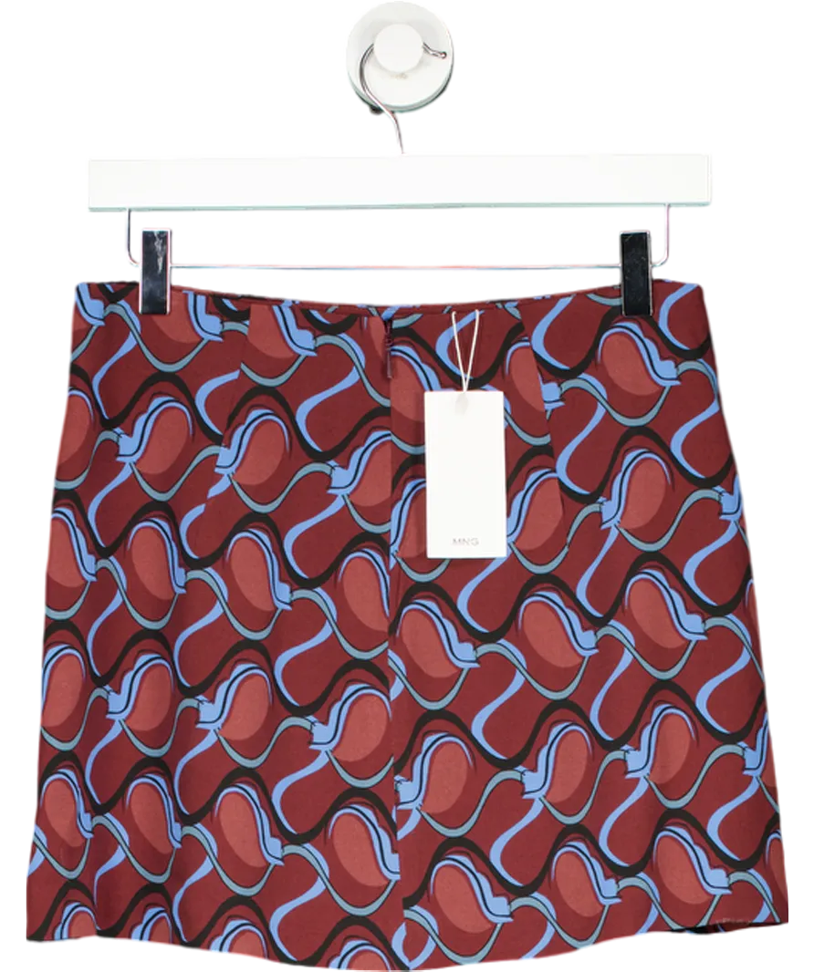 MANGO Multicoloured Printed Mini Skirt UK S