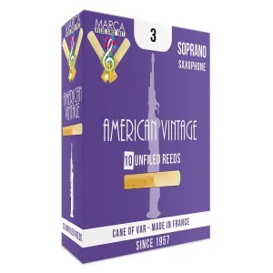 Marca American Vintage Reeds ~ 10 pack ~ Soprano Sax ~ 3