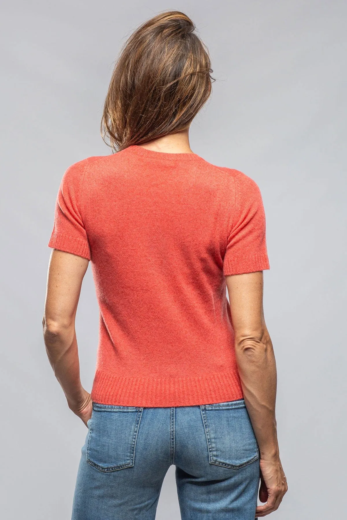 Maria S/S Cashmere Top In Coral