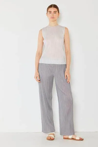 Marina West Swim Pleated Sleeveless Crewneck Tank