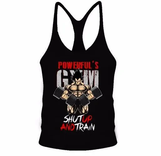 Men Tank Tops Vegeta Print Men  Tank Top Fitness Sleeveless Tank Tops Shirt Bodybuilding Workout Men Vest Tops