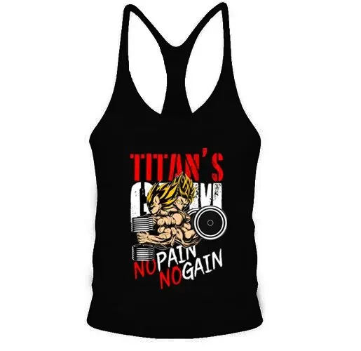 Men Tank Tops Vegeta Print Men  Tank Top Fitness Sleeveless Tank Tops Shirt Bodybuilding Workout Men Vest Tops