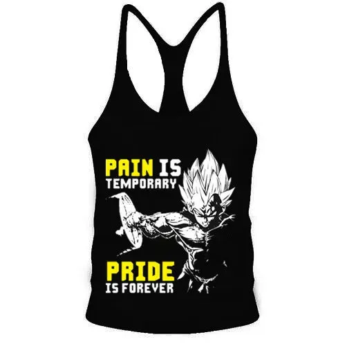 Men Tank Tops Vegeta Print Men  Tank Top Fitness Sleeveless Tank Tops Shirt Bodybuilding Workout Men Vest Tops