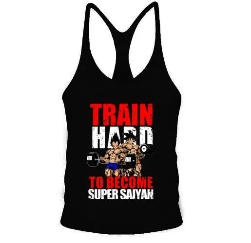 Men Tank Tops Vegeta Print Men  Tank Top Fitness Sleeveless Tank Tops Shirt Bodybuilding Workout Men Vest Tops