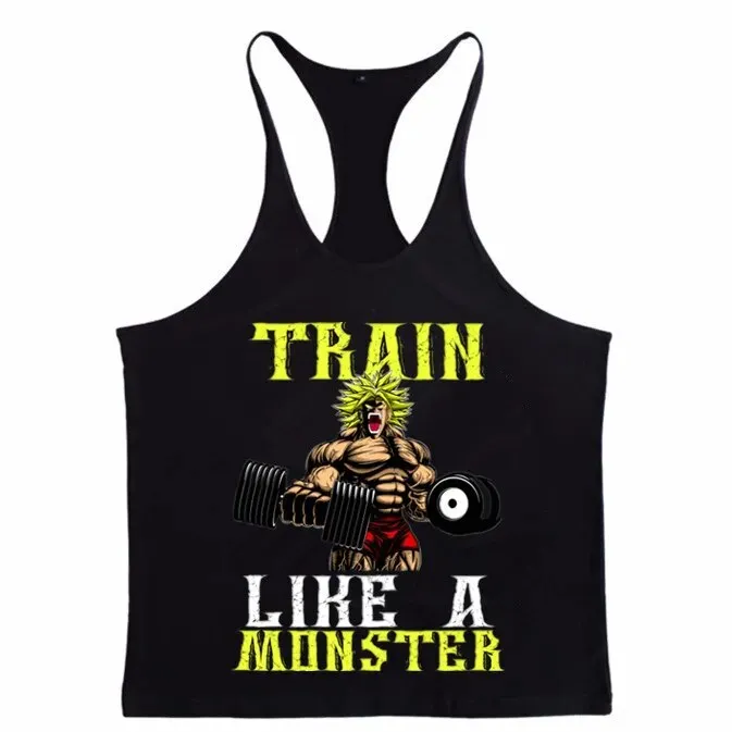 Men Tank Tops Vegeta Print Men  Tank Top Fitness Sleeveless Tank Tops Shirt Bodybuilding Workout Men Vest Tops