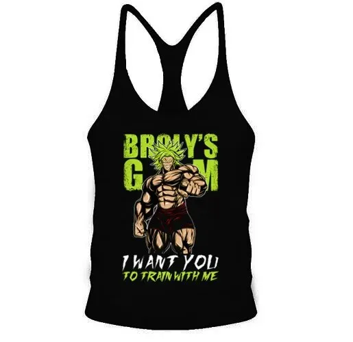 Men Tank Tops Vegeta Print Men  Tank Top Fitness Sleeveless Tank Tops Shirt Bodybuilding Workout Men Vest Tops