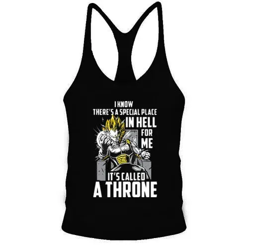 Men Tank Tops Vegeta Print Men  Tank Top Fitness Sleeveless Tank Tops Shirt Bodybuilding Workout Men Vest Tops