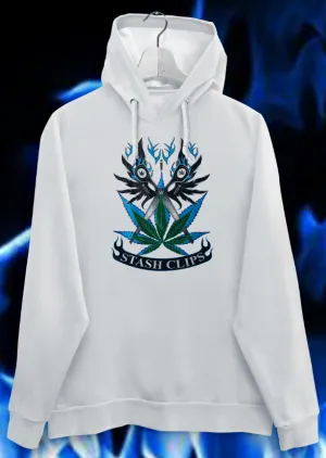 MH 7- 'Stash Clips Blue Leaf' Men's hoodie