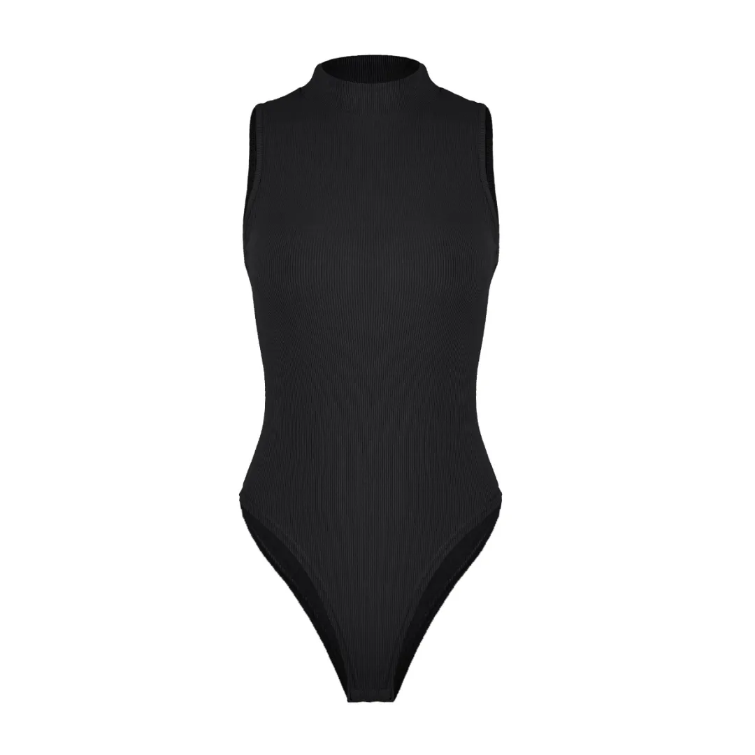 Mock Neck Sleeveless Bodysuit
