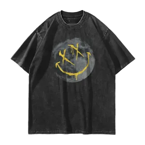 Moon Smiley Washed T-Shirt
