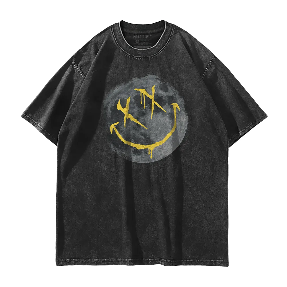 Moon Smiley Washed T-Shirt