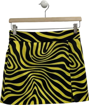 MURCI Yellow Abstract Mini Skirt UK 8