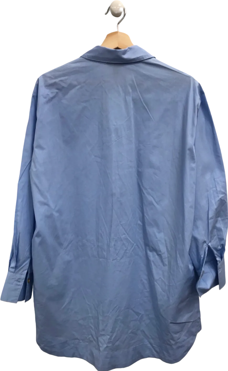 New Look Light Blue Poplin Oversized Shirt UK 6