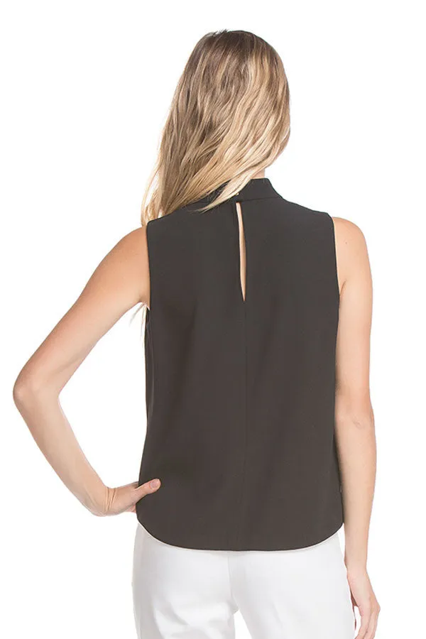 Nicole Sleeveless Wide Tab Sig | Black