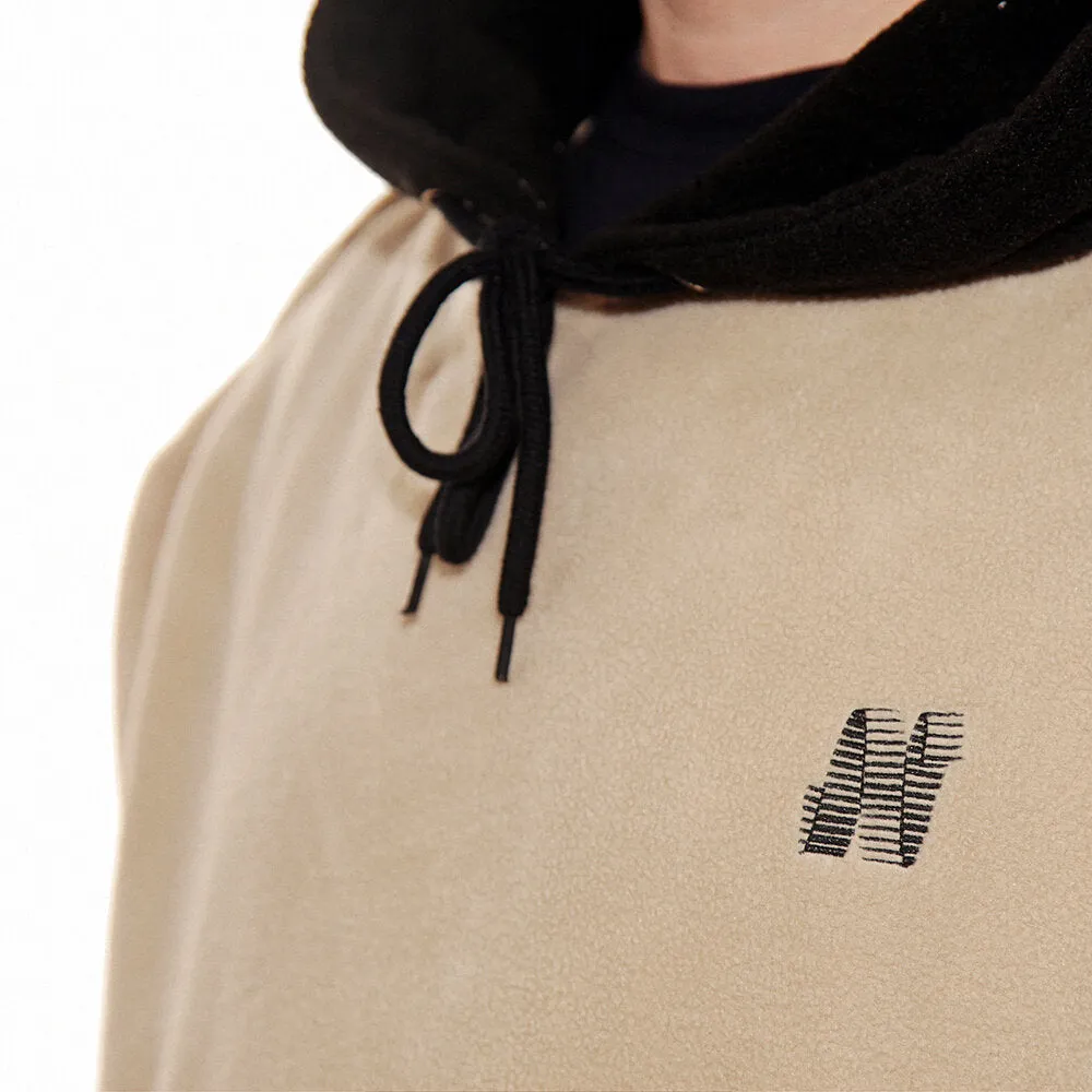 North N Logo Fleece Hoodie - Sand/Black