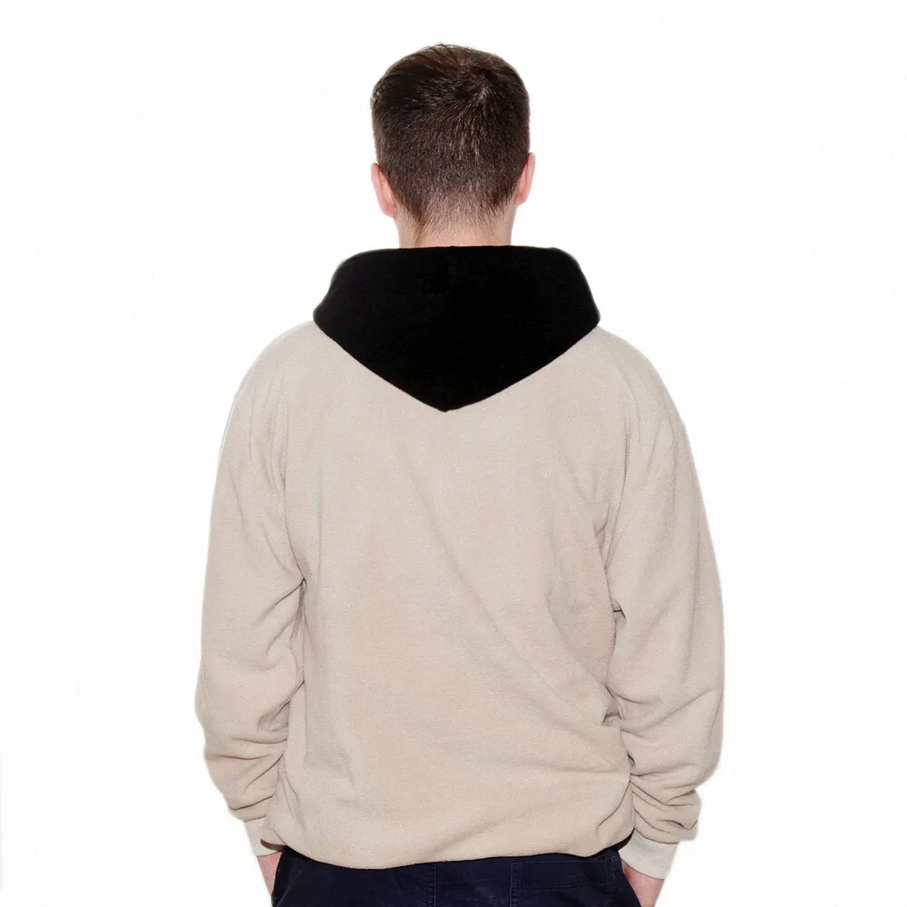 North N Logo Fleece Hoodie - Sand/Black