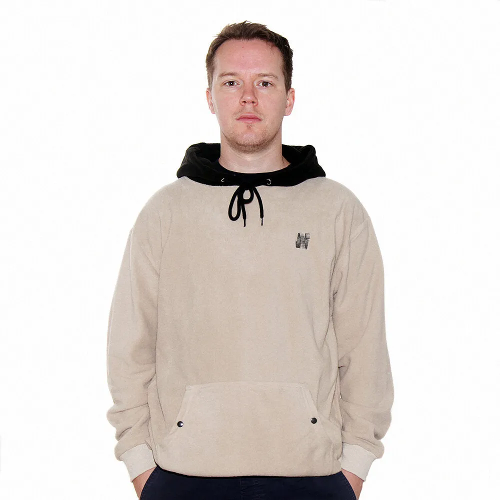 North N Logo Fleece Hoodie - Sand/Black