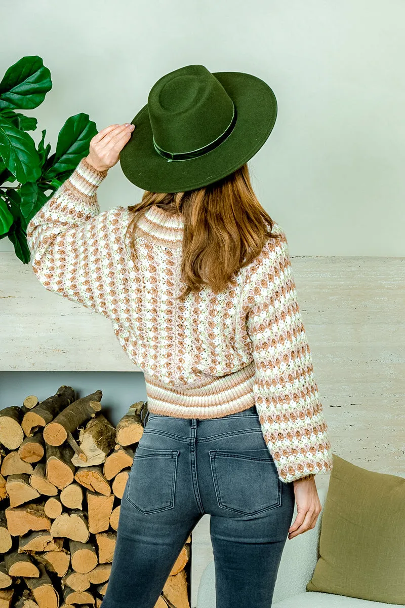 Nude Button down sweater