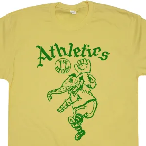 Oakland A's T Shirt Vintage Athletics Elephant Logo Graphic Tee